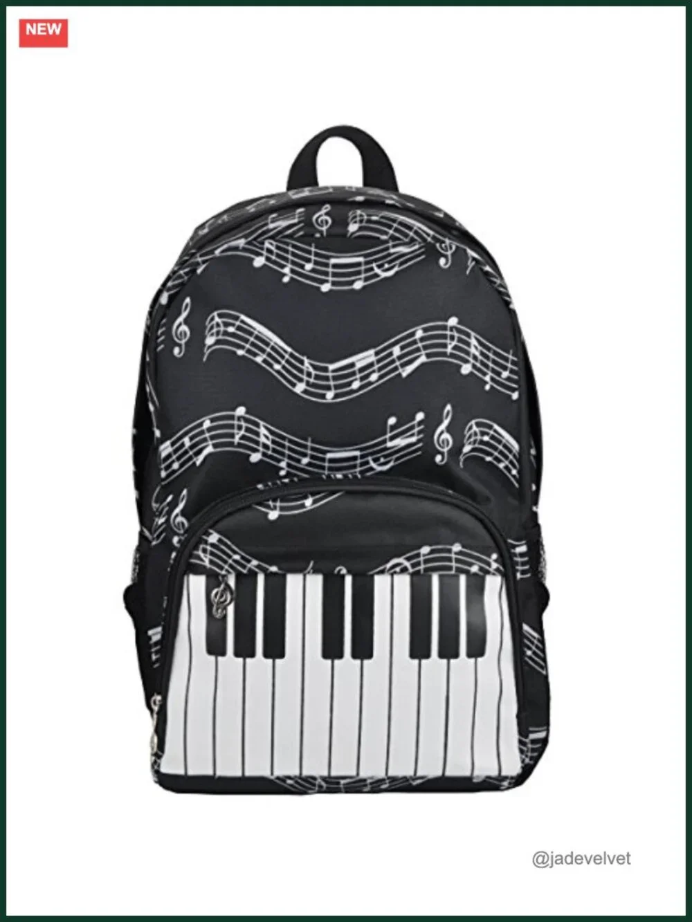 Music Note Waterproof Oxford Cloth Backpack for Travel Hiking